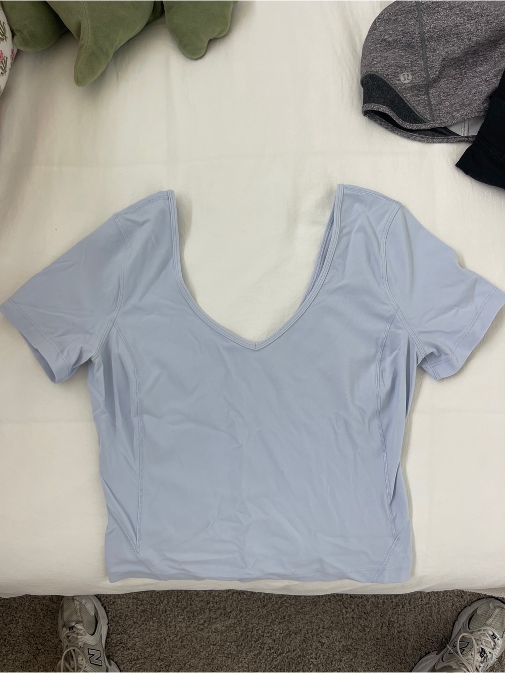 Lulu Light Blue Women's Scoop Neck Active Top